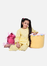 Butterfly Buttoned-Asymmetric Frilled Nightwear