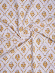 Daisy Yellow Polyester Cotton Printed Curtain