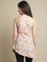 Pink Floral Printed Tunic