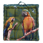 Macaw Parrot Printed Matlas Floor Cushion