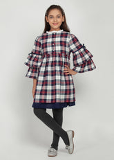 Red Blue Check Dress