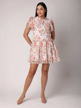 Rose Dress With Ruffle Detailed Tiers
