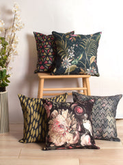 Set Of 5 Midnight Beauty Cushion Cover Set
