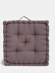 Set of 2 Maroon & Grey Matlas Floor Cushion