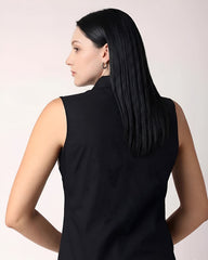 Black & White Shirt With Embroidery