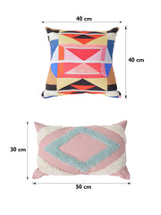 Set of 5 Singapore Square 40X40CM & Rectangle 30X50CM Cotton Cushion Covers
