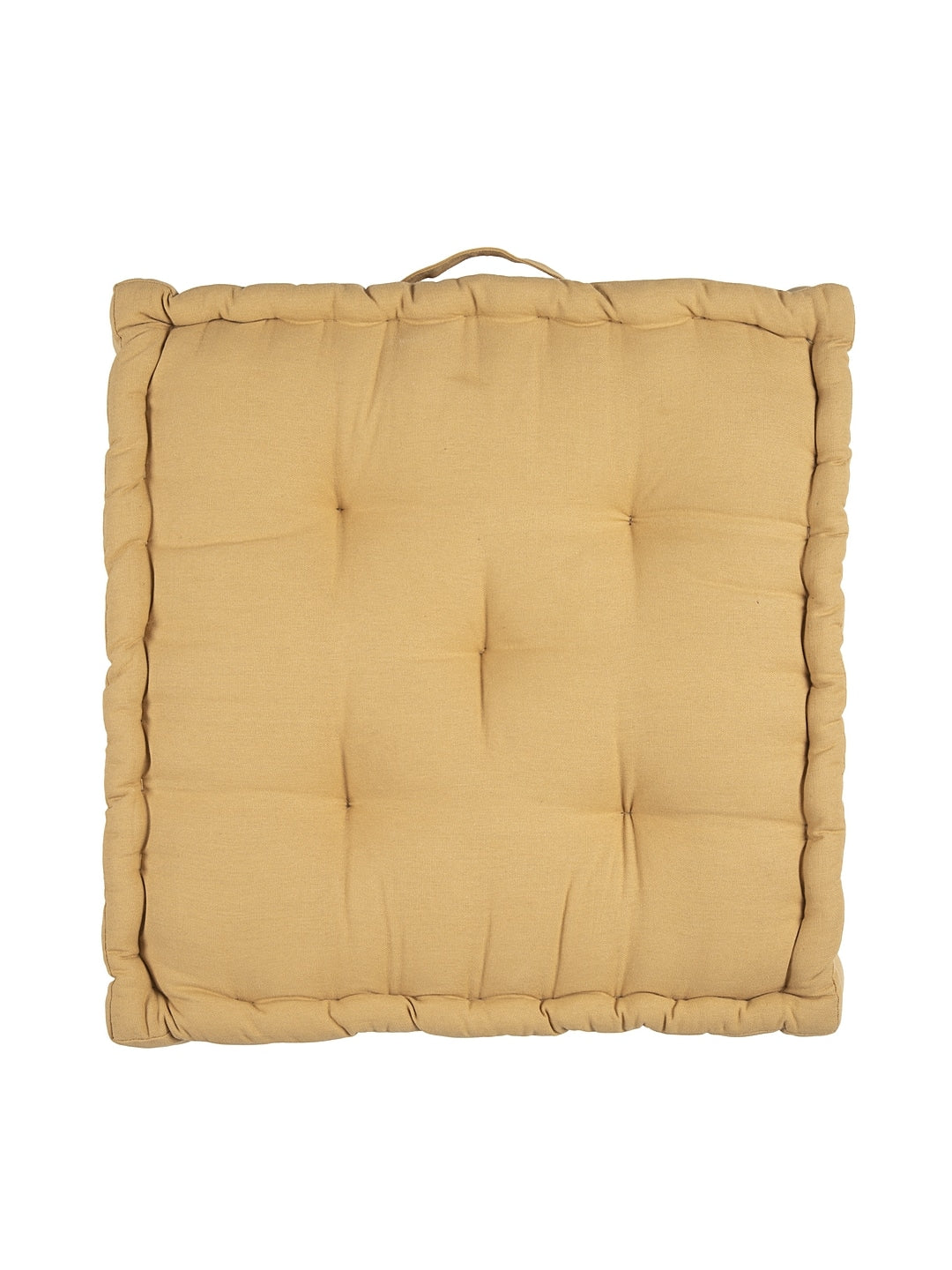 Set of 2 Mustard & Taupe Matlas Floor Cushion