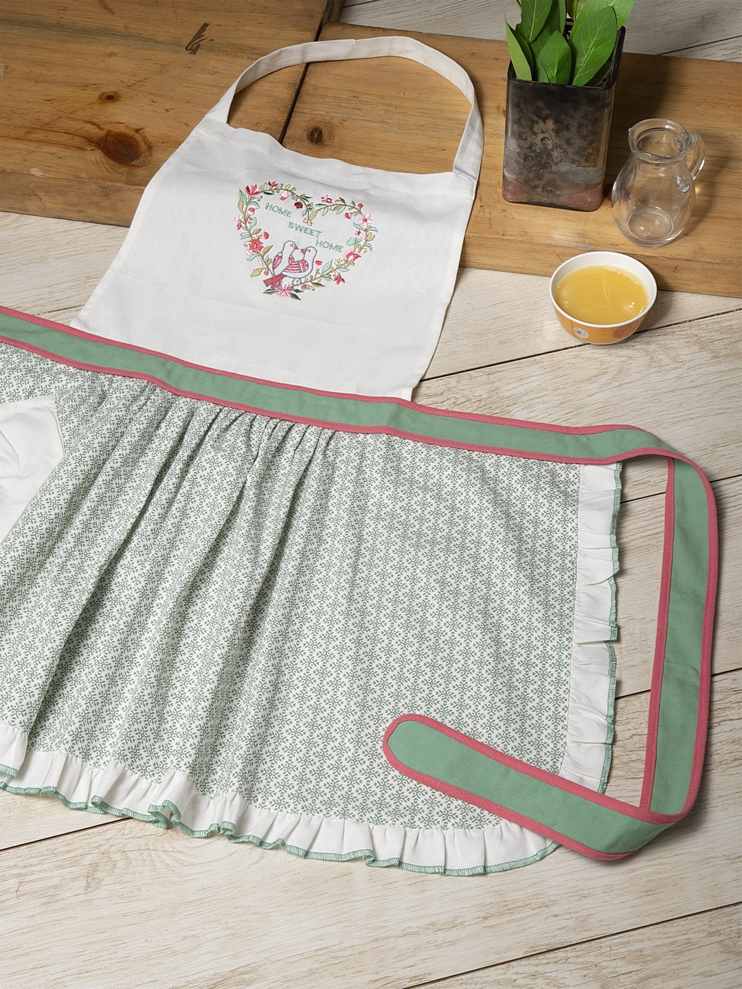 Love Birds Embroidered Apron
