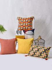 Set of 5 Chicago Square 40X40CM & Rectangle 30X50CM Cotton Cushion Covers