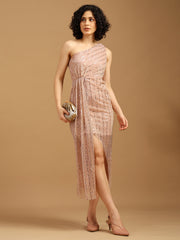 Rose Gold One-shoulder Dress
