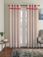 Set of 2 Long Door Ditsy Curtain
