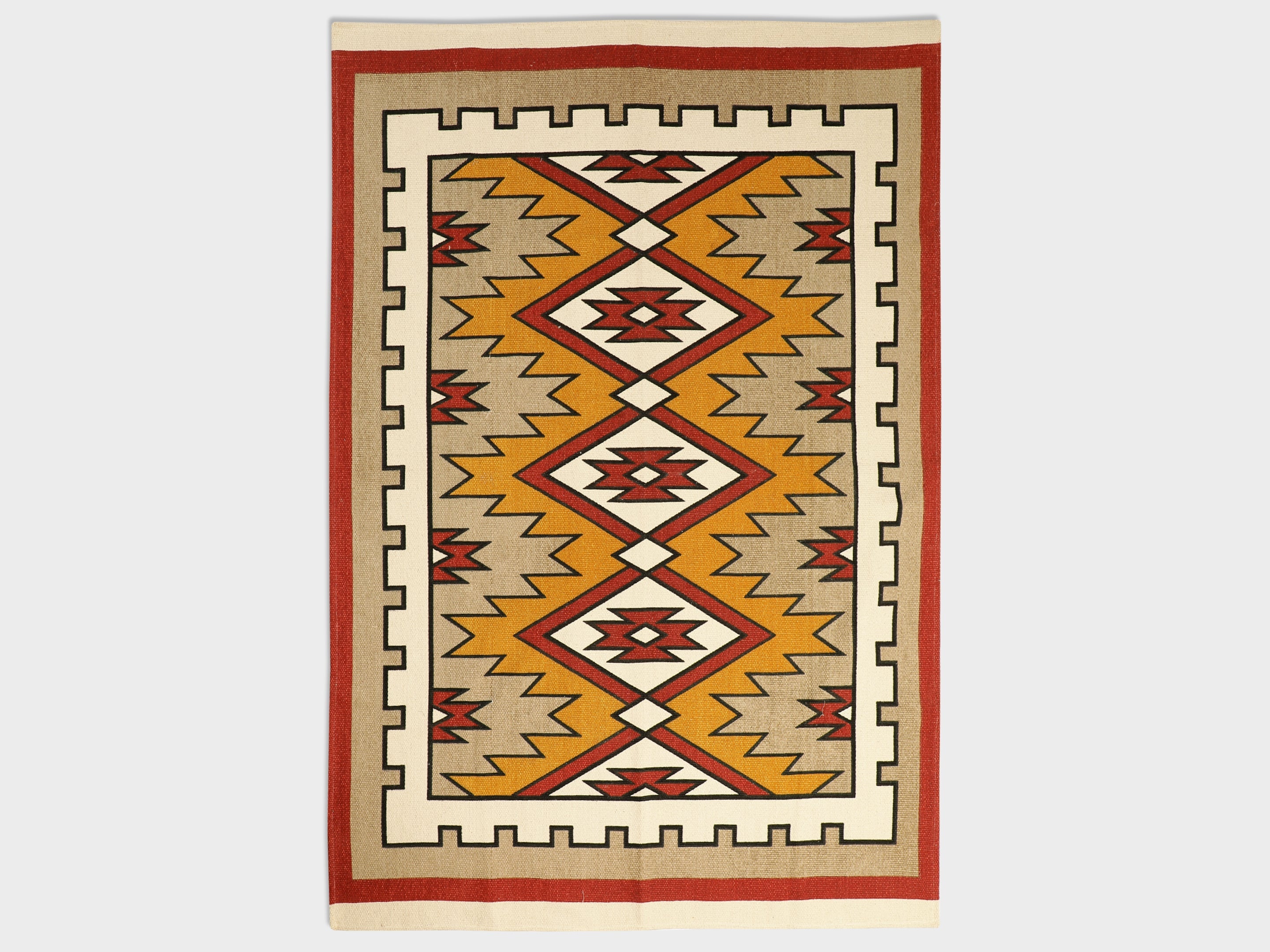 Kilim Printed "4x5.5" ft. Cotton Carpet