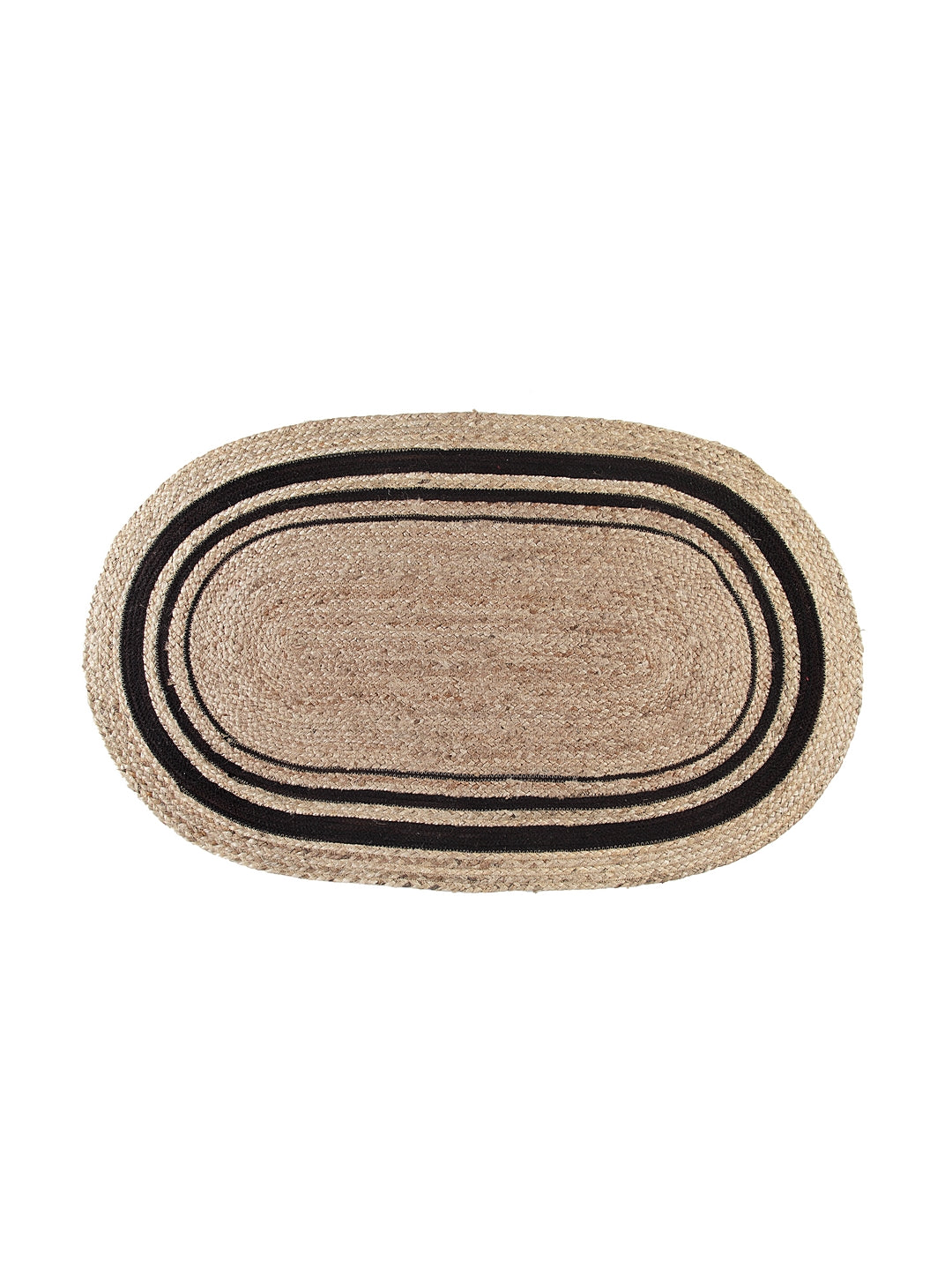 Black Hand Braided Jute Rug