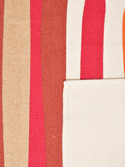 Hurly-Burly Rusty Red 4'x5.5' Printed Cotton Carpet