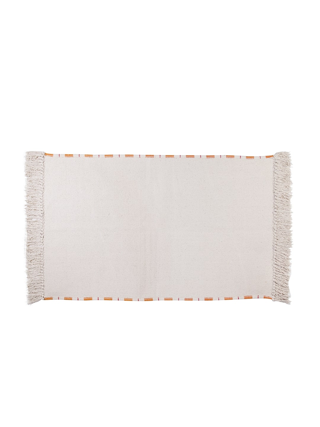 Dyed Woven Orange Striped Rug
