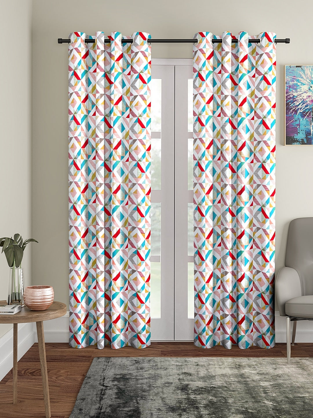 Set of 2 Long Door Eccentric Curtain