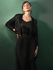 Black 3Pc Suit Comes With Sequence Jacket