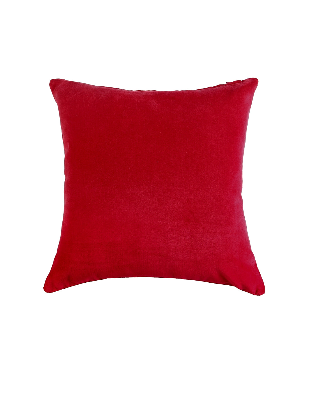Set of 3 Mughal Garden Embroidered with red Velvet 40x40 CM Cushion Covers