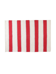Jari Woven Red Striped Rug