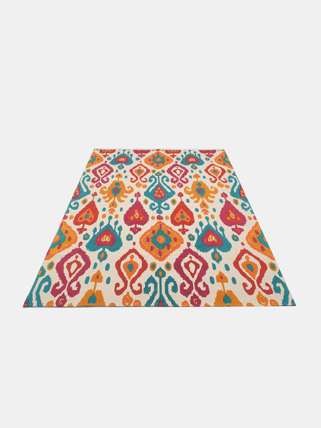 Ecletic Ikat Printed "4x5.5 ft." Cotton Carpet