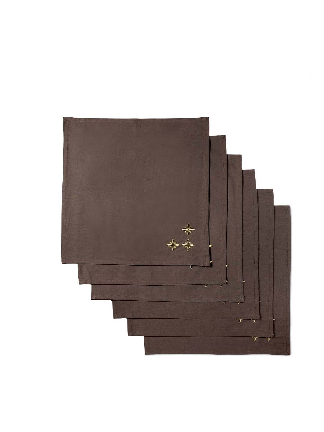 Set of 6 & 8 Blingy Lights Embroidered Table Napkins