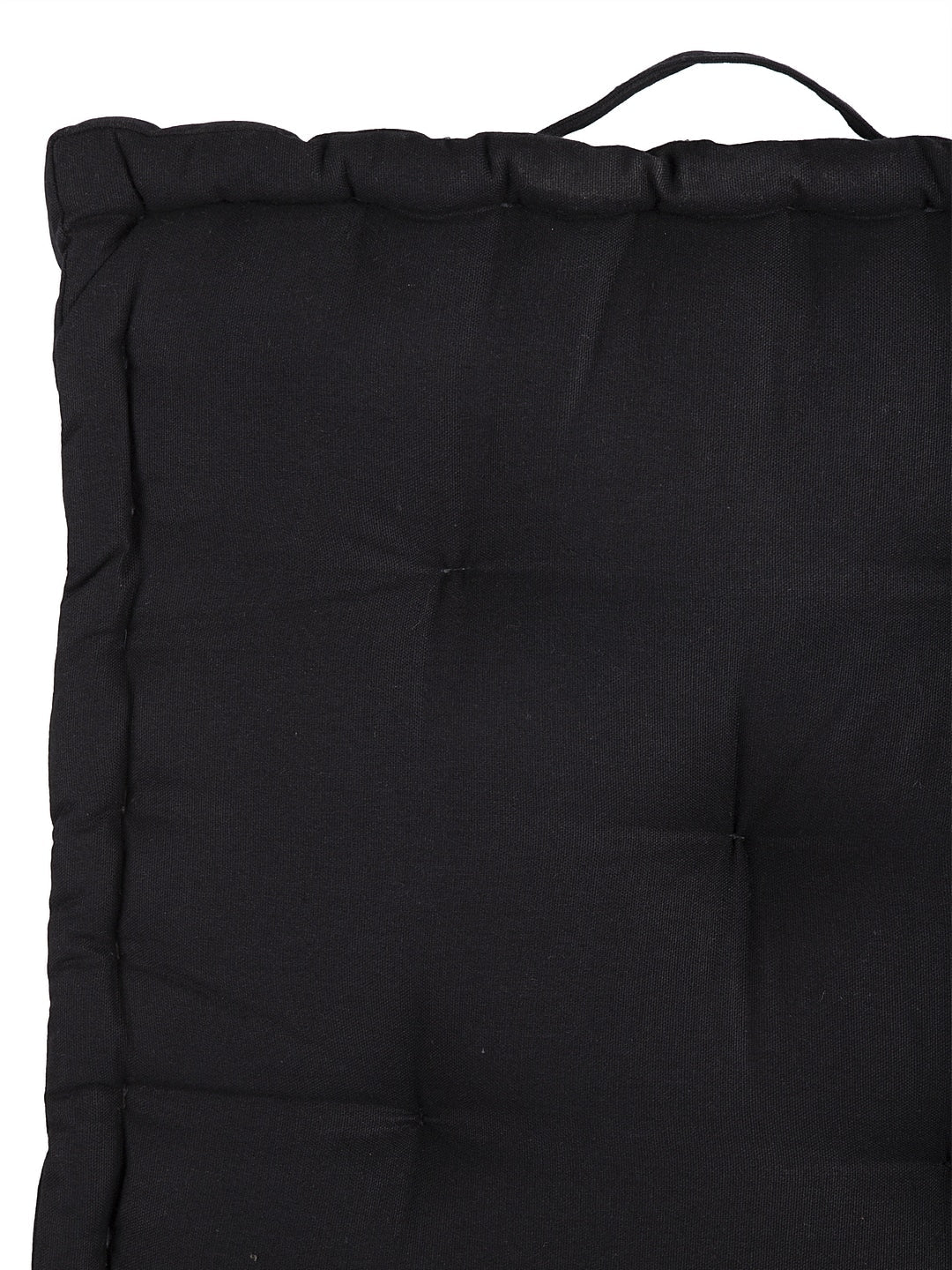 Set of 2 Red & Black Cotton Matlas Floor Cushion