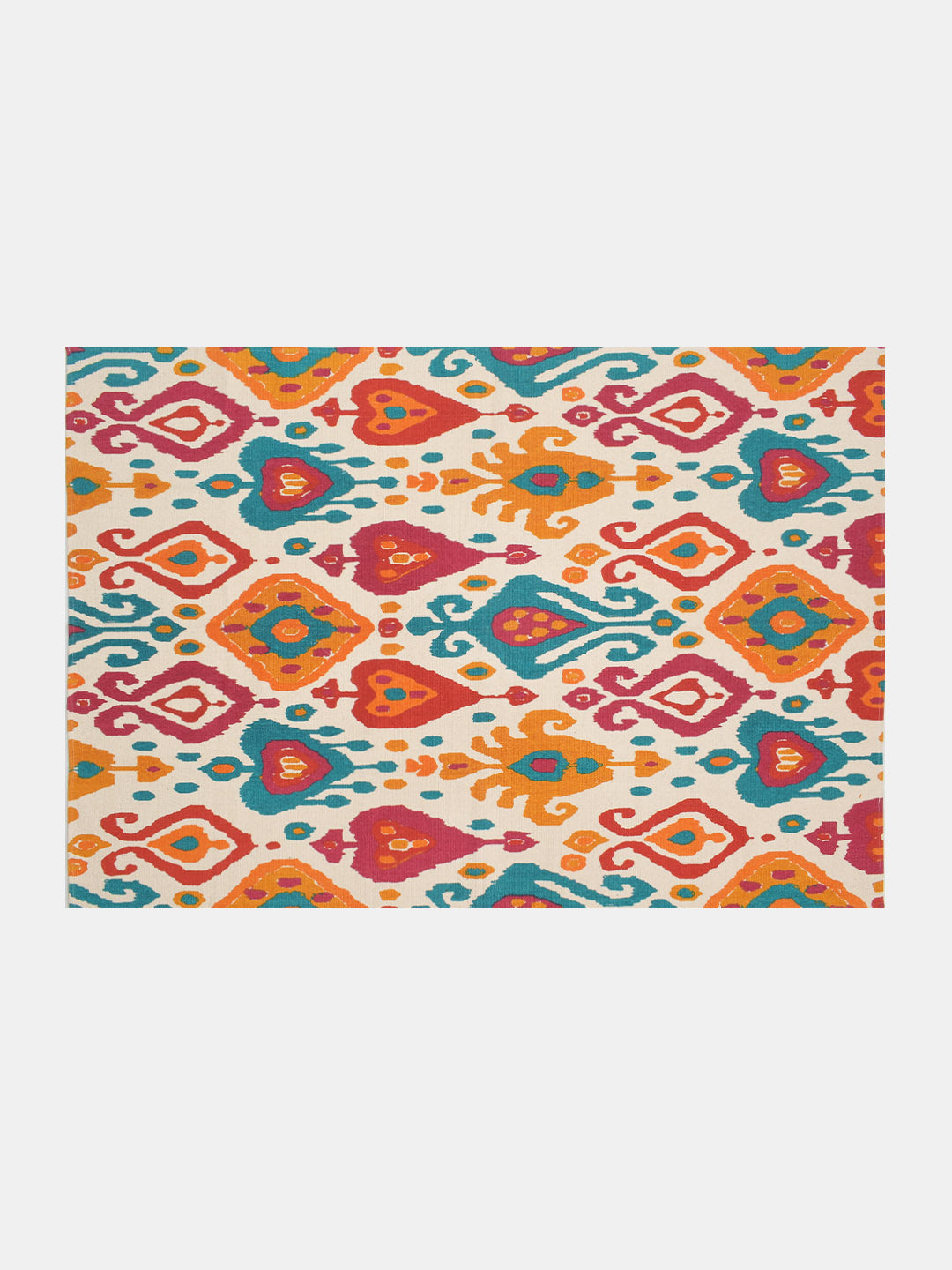 Ecletic Ikat Printed "4x5.5 ft." Cotton Carpet