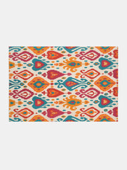 Ecletic Ikat Printed "4x5.5 ft." Cotton Carpet