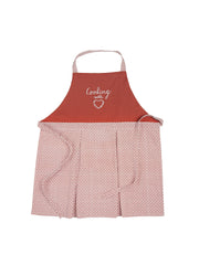 Set of 2 Red Printed & Embroidered Aprons