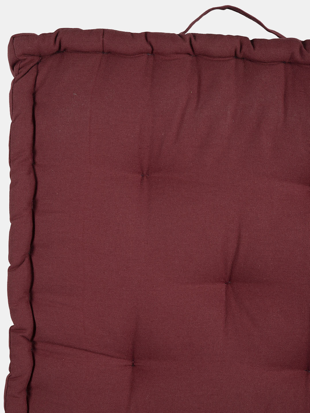 Set of 2 Maroon & Grey Matlas Floor Cushion
