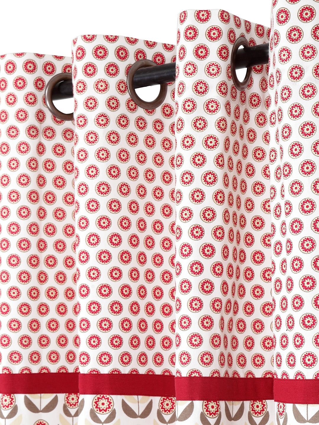Set of 2 Long Door Ditsy Curtain