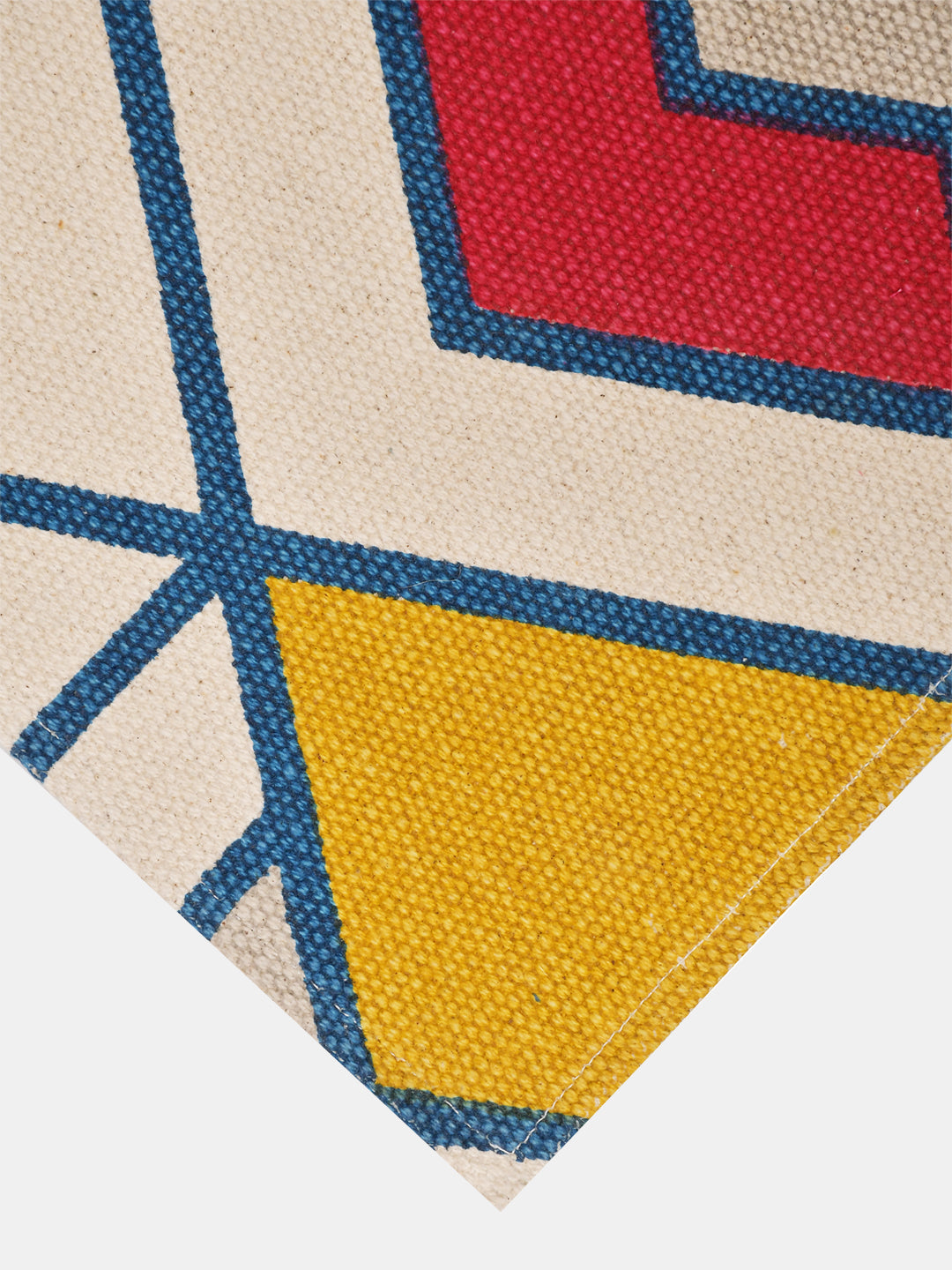 Honeycomb Yellow 4'x5.5' Printed Cotton Carpet