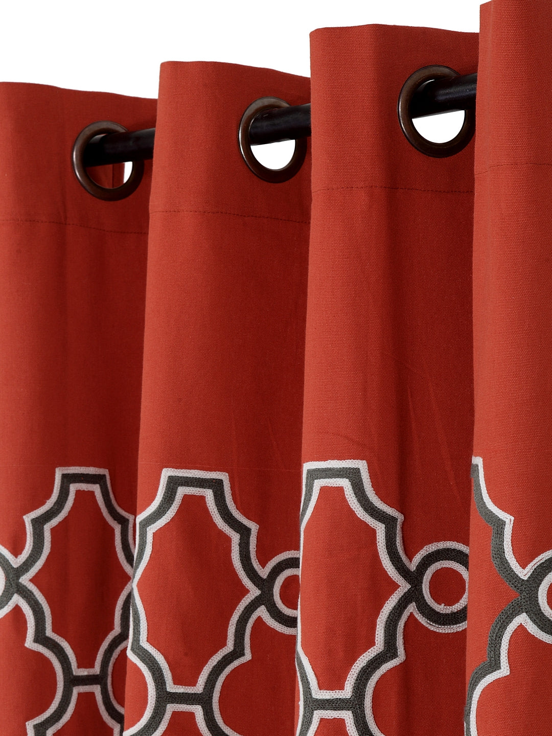 Set of 2 Long Door Tracery Curtain