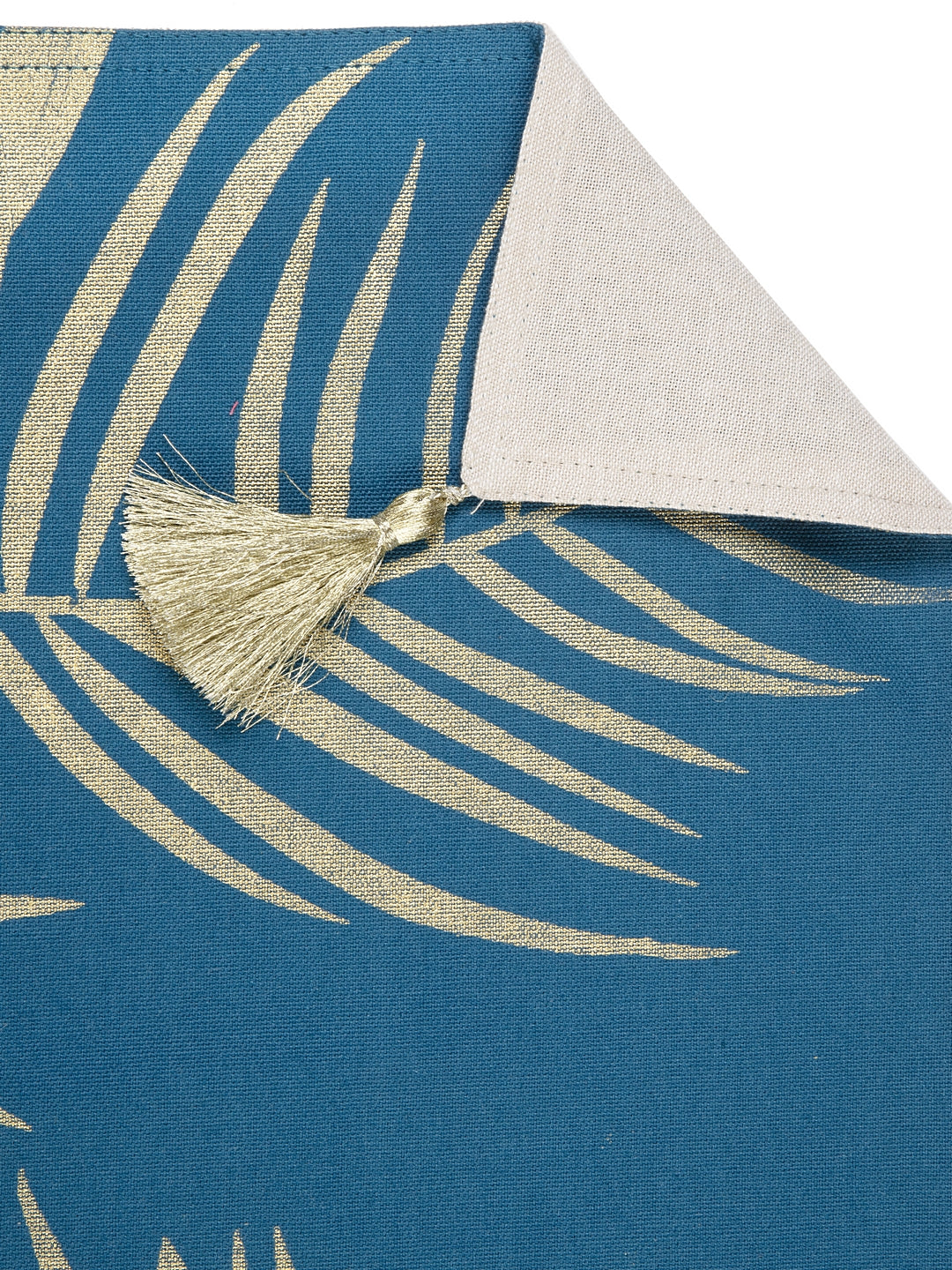 Set of 6 Gold foil Palm Leaf printed Placemats