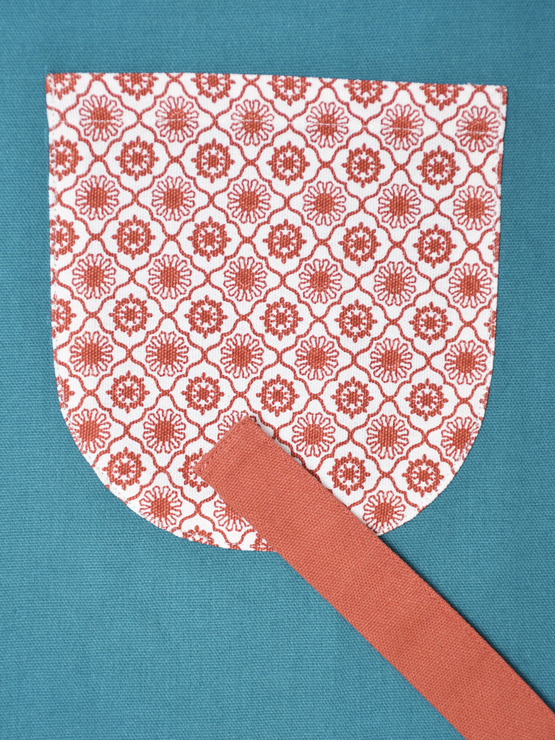 Pinch of Love Teal Cotton Printed Apron