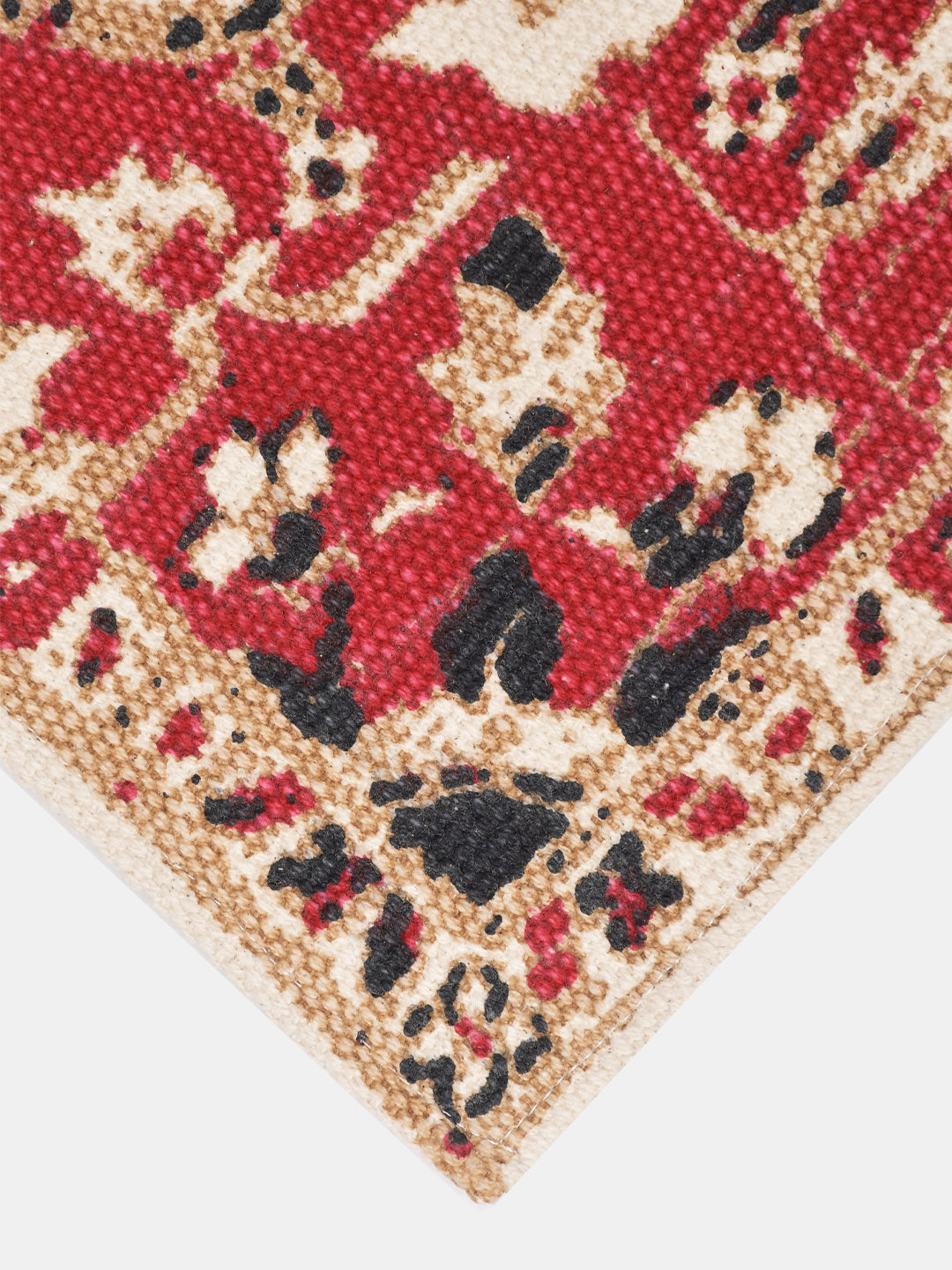 Jodhpur Rusty Red 4'x5.5' Printed Cotton Carpet