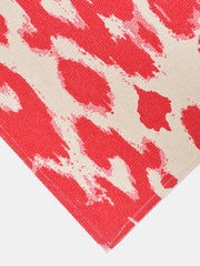 Garden of Ikat Pink Coloured 4'x5.5' Cotton Printed Carpet
