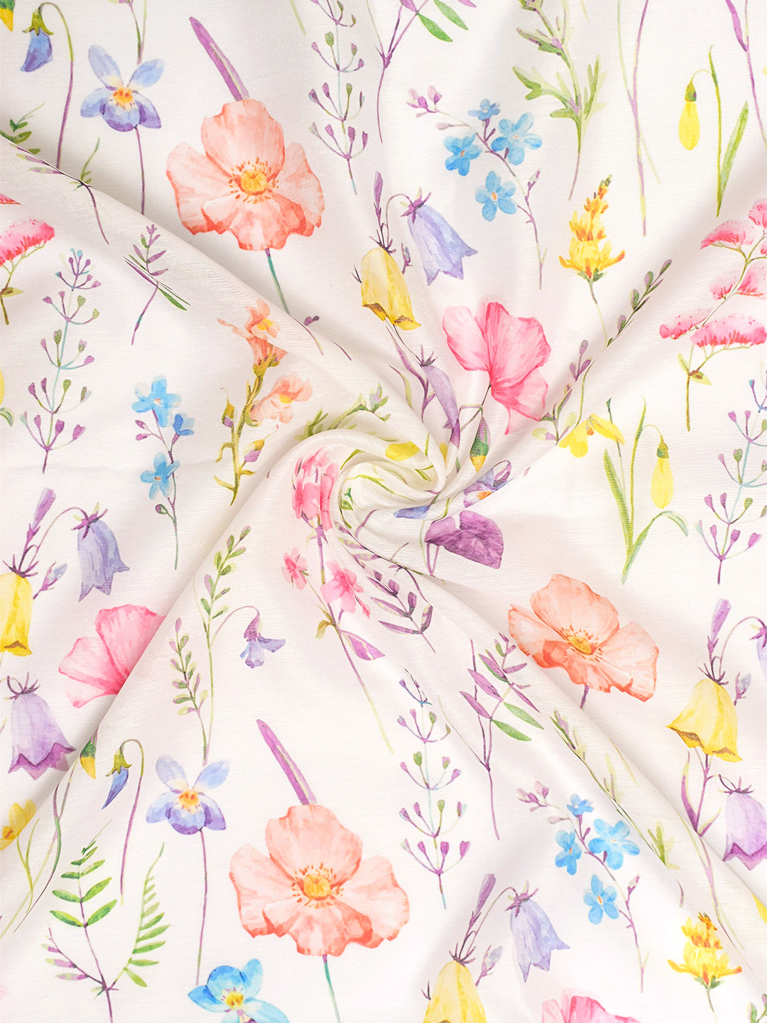 Set Of 2 Floral Garden Digitally Printed 7Ft. Curtain Sheer