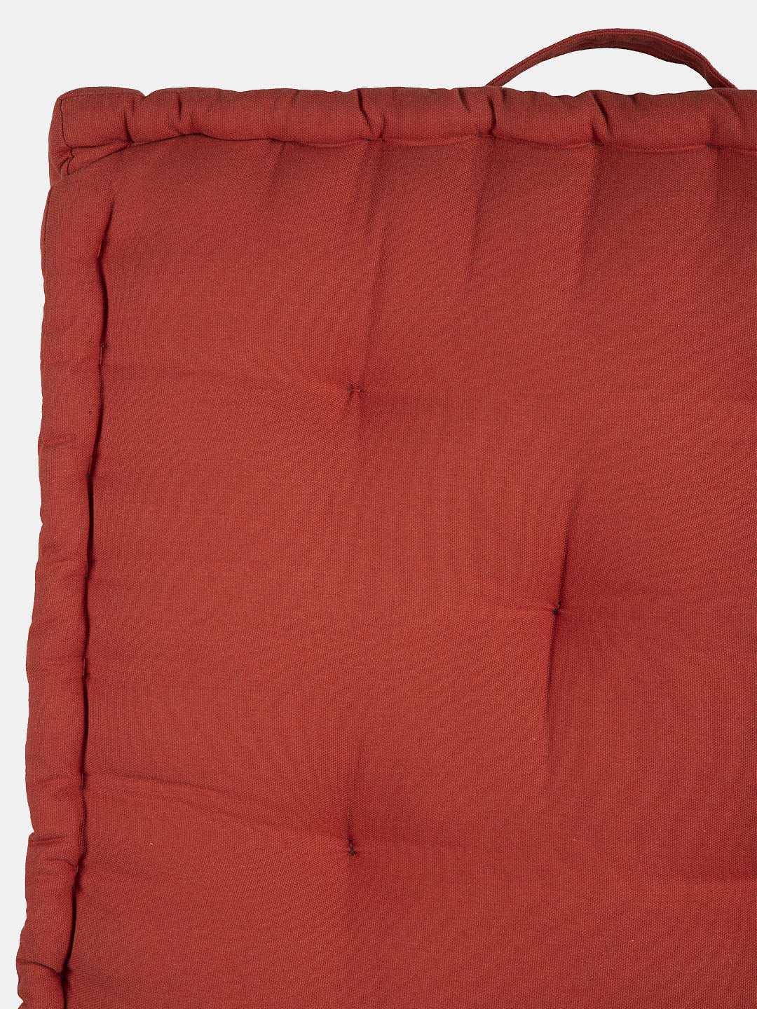 Set of 2 Red & Black Cotton Matlas Floor Cushion