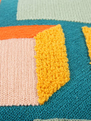 Cuboid Crewel Embroidery Cushion Cover