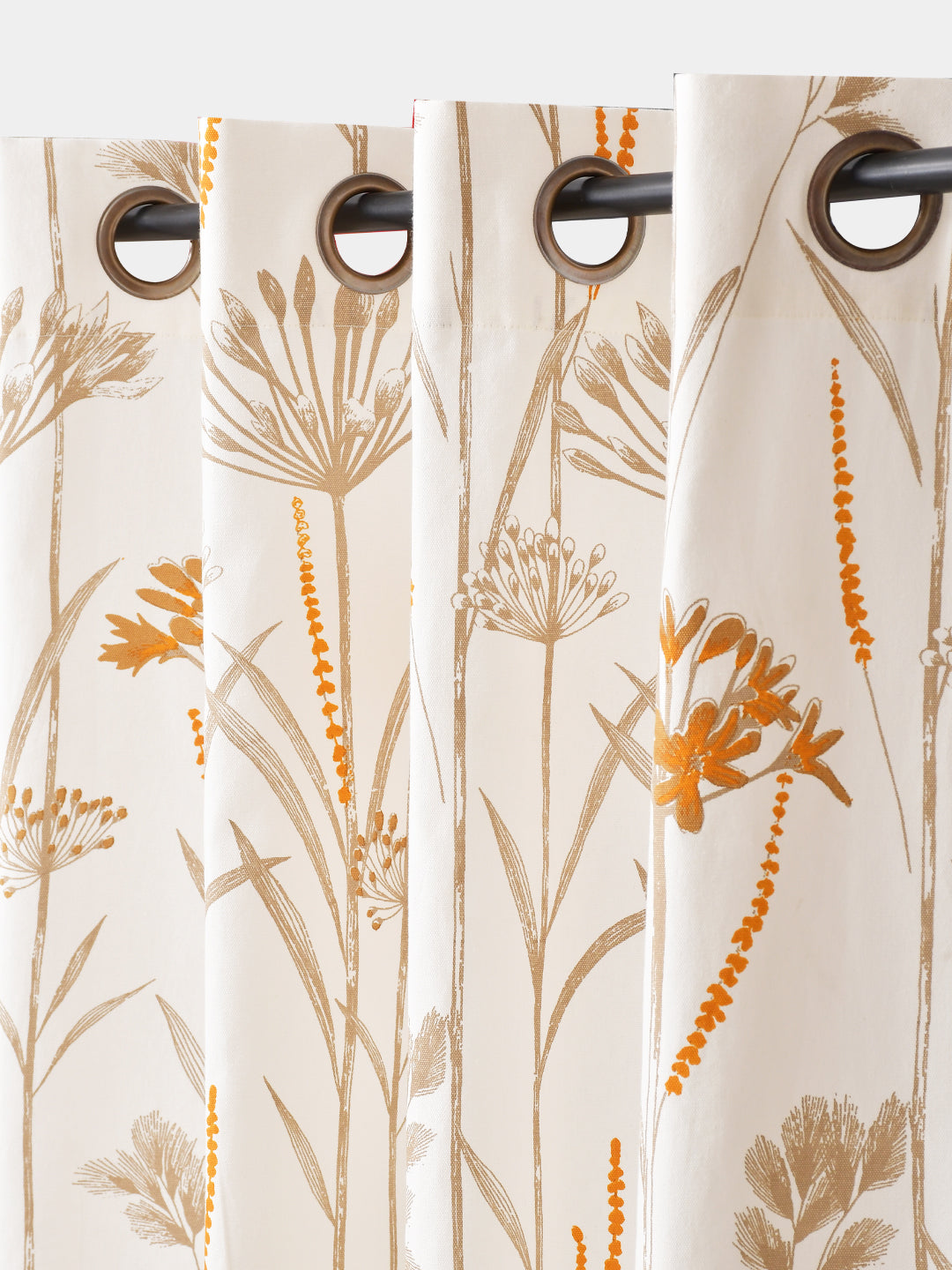 Daisy Beige Cotton Long Door Curtain