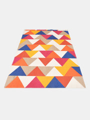Egyptian Multicoloured Printed 4'x5.5' Cotton Carpet