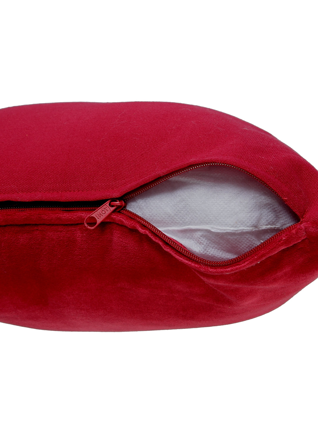 Set of 3 Mughal Garden Embroidered with red Velvet 40x40 CM Cushion Covers