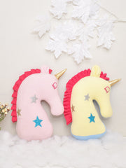 Set of 2 Bell Unicorn Cushion with Magical Unicorn (30X26)CM Kids Cushion