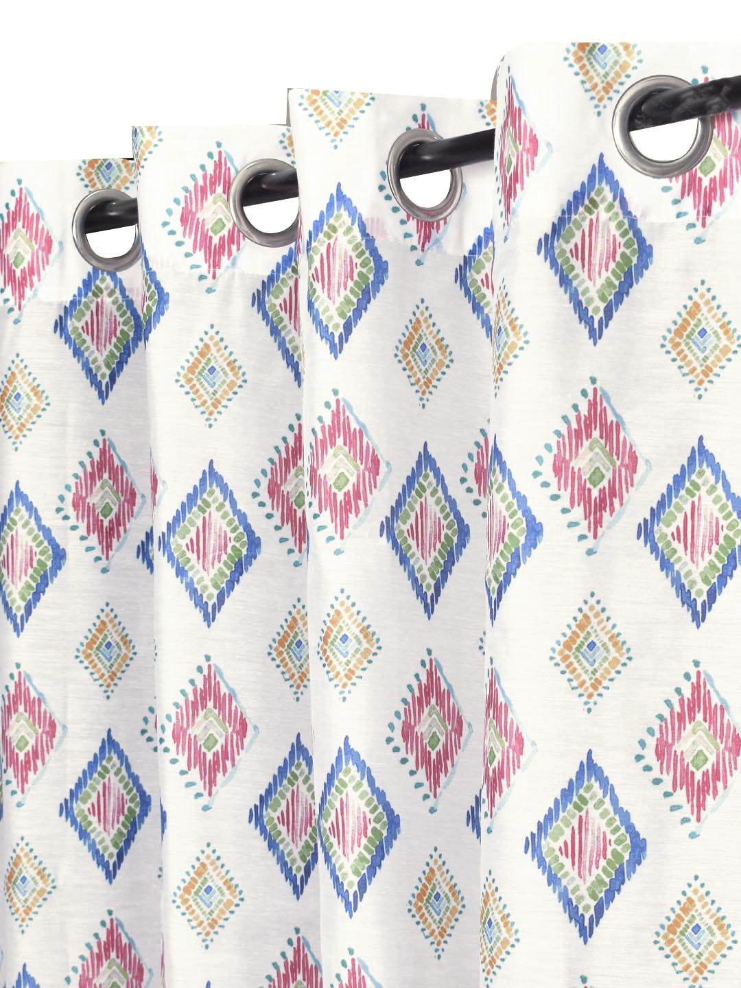 Mia 7ft. Set of 2 Printed Sheer Curtains