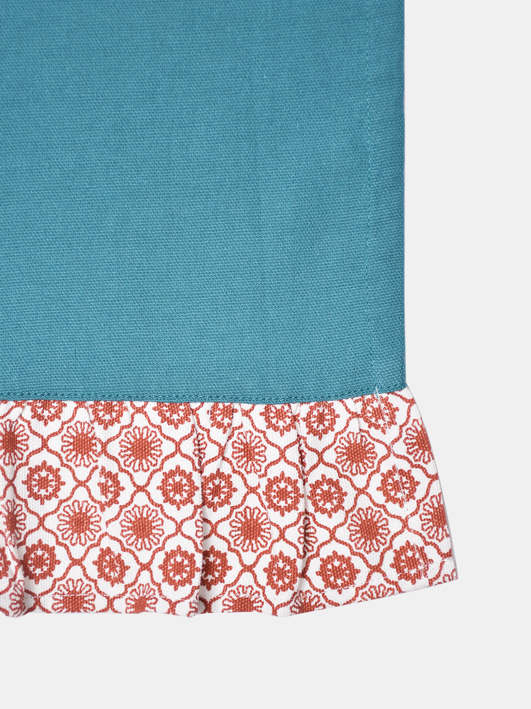Pinch of Love Teal Cotton Printed Apron