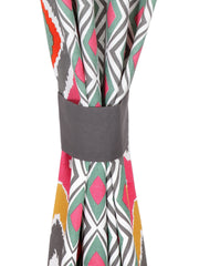 Set of 2 Long Door Urban Abstract Curtain