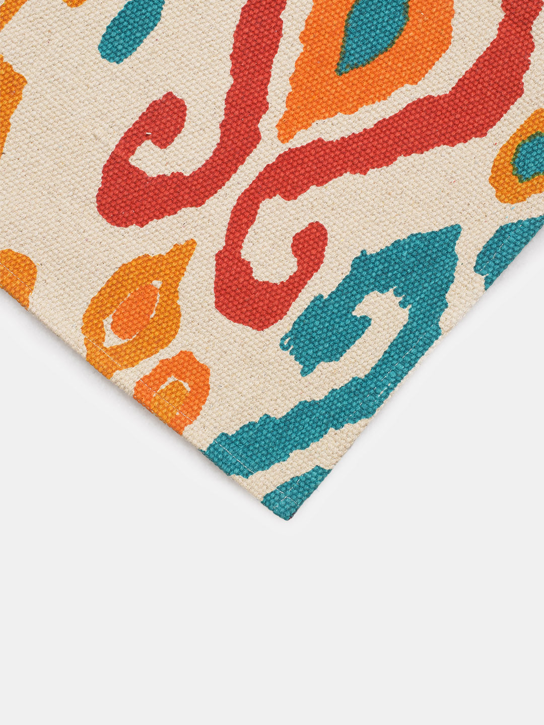 Ecletic Ikat Printed "4x5.5 ft." Cotton Carpet