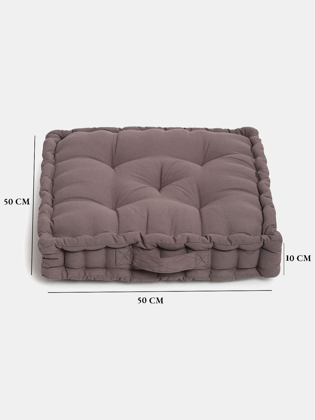 Set of 2 Maroon & Grey Matlas Floor Cushion