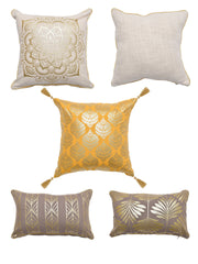 Set of 5 Sudarshan Cotton 30x50cm & 40x40cm Cushion Covers